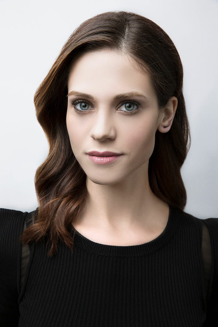 728x1092 HD wallpaper: Lyndsy Fonseca, women, actress, brunette, portrait, blue eyes