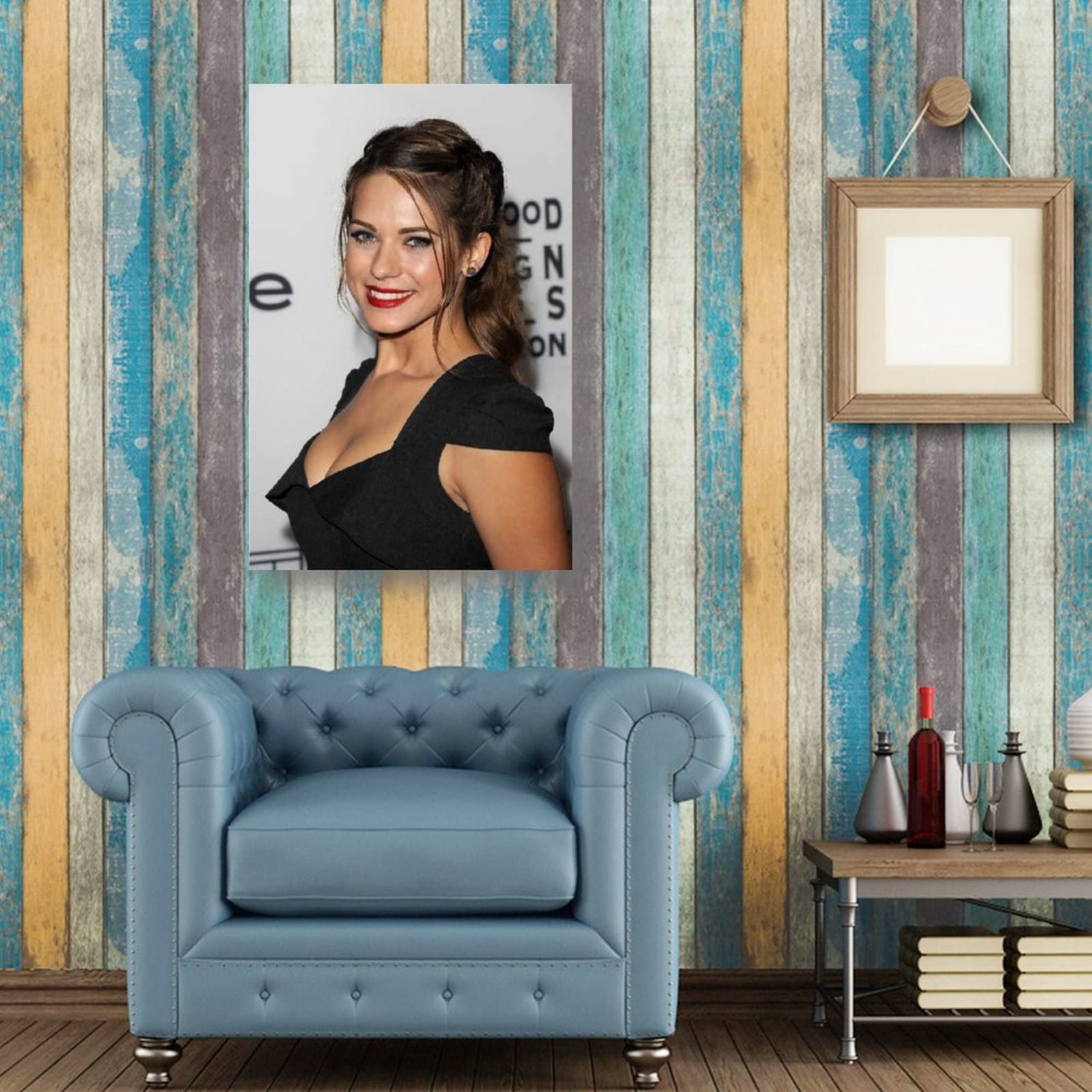 1600x1600 ACIDI Canvas Picture 60 x 90 cm Actress Lyndsy Fonseca Black Dress Gift Living Room Prints Bedroom Decor Poster Artworks No Frame : Amazon.de: Home & Kitchen