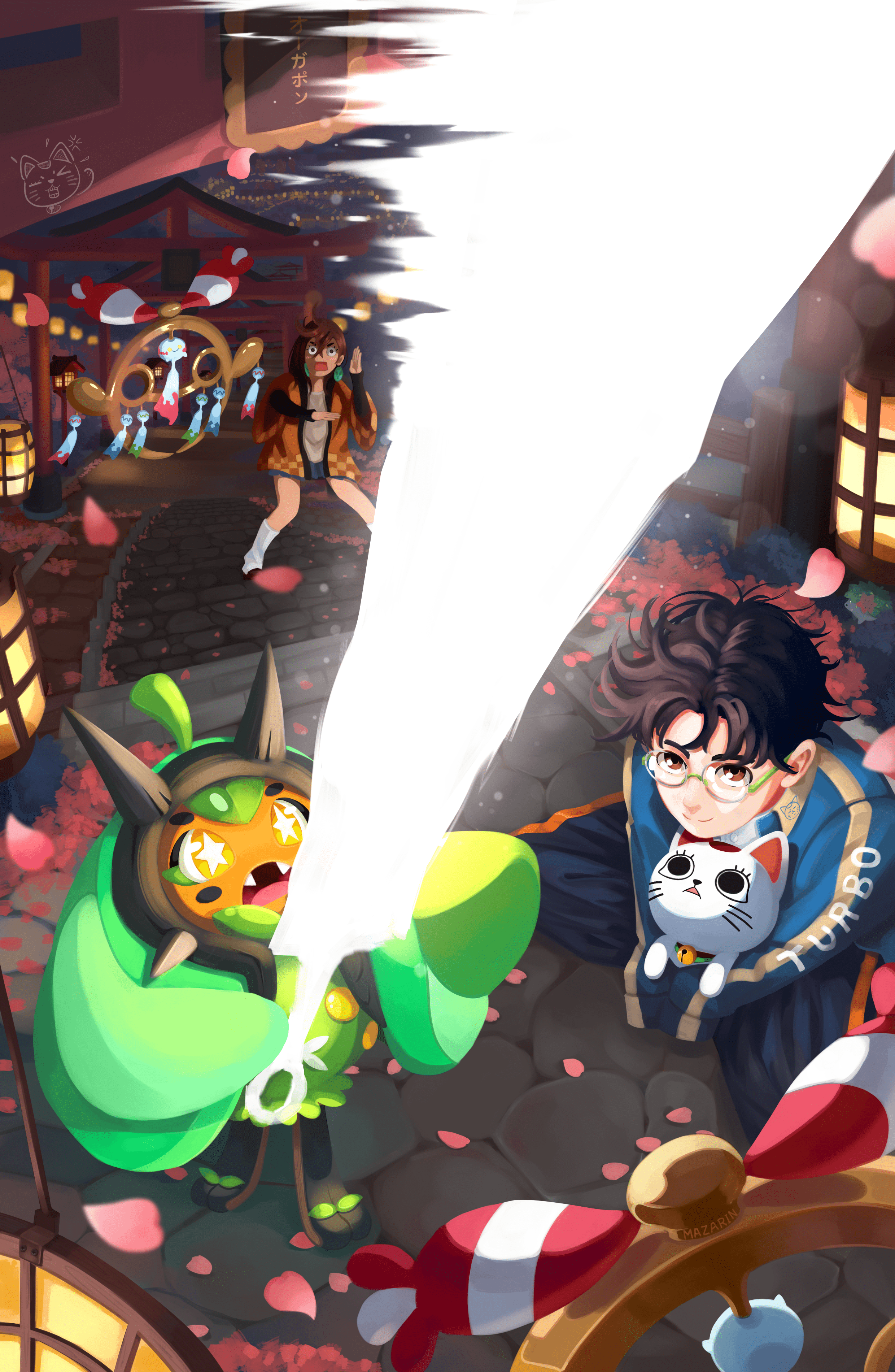 2480x3800 Okarun & Ogerpon (OC)