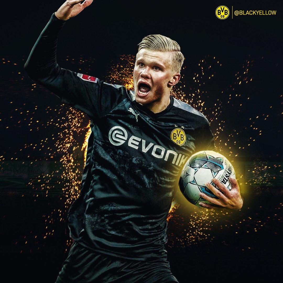 German Bundesliga football club Borussia Dortmund team player Erling Haaland  2K wallpaper download