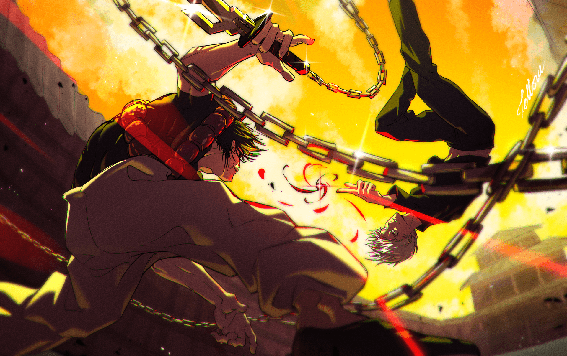 1920x1208 Jujutsu Kaisen 4K: Toji Fushiguro vs Satoru Gojo Epic Showdown Wallpaper