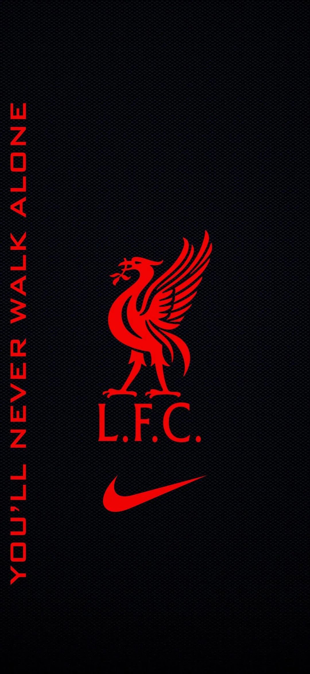 1080x2344 Liverpool F.C. Crest and Motto Graphic Football Wallpaper