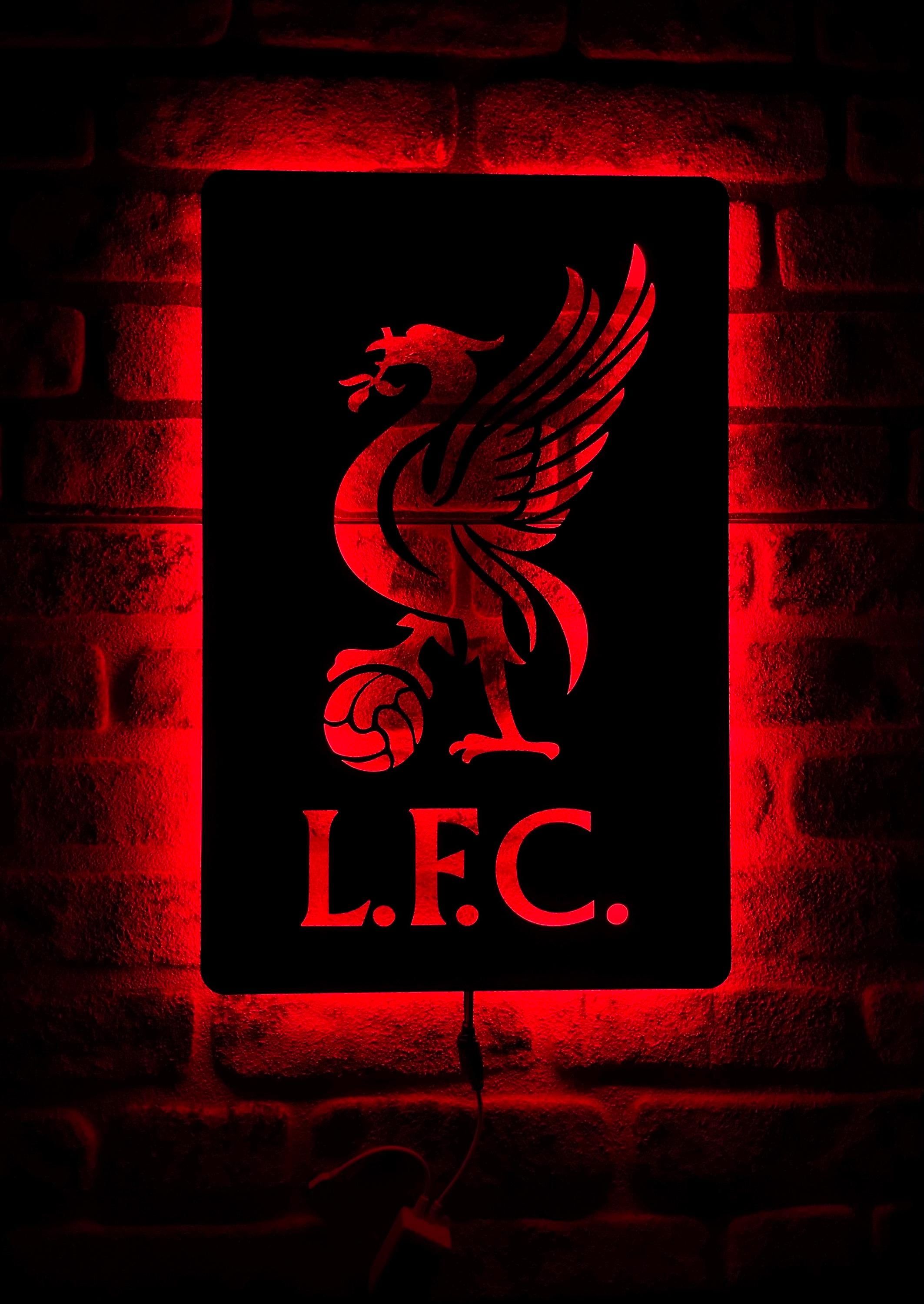 2126x3000 Liverpool FC Lighted Sign, Liverpool FC Wall Decor, Liverpool FC Wall Hanging, Premier Leauge Team Logo Decor, Birthday Gift, Christmas Gift