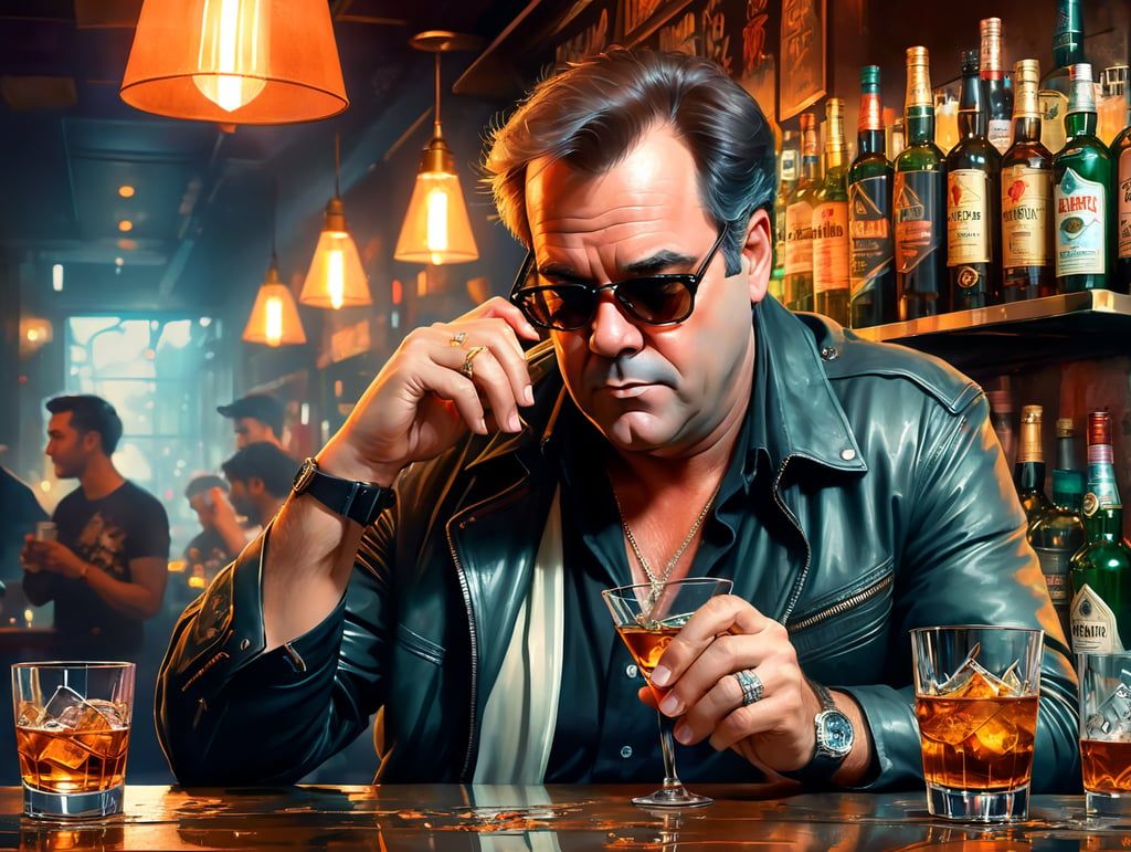 1024x771 Premium Free ai Image. Downward Spiral: Aykroyd's Bar Misfortune