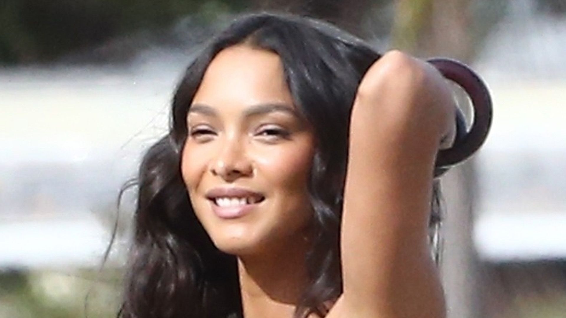 1920x1080 NBA Wag and Sports Illustrated model Lais Ribeiro looks sensational in series of tiny bikinis for sizzling beach shoot