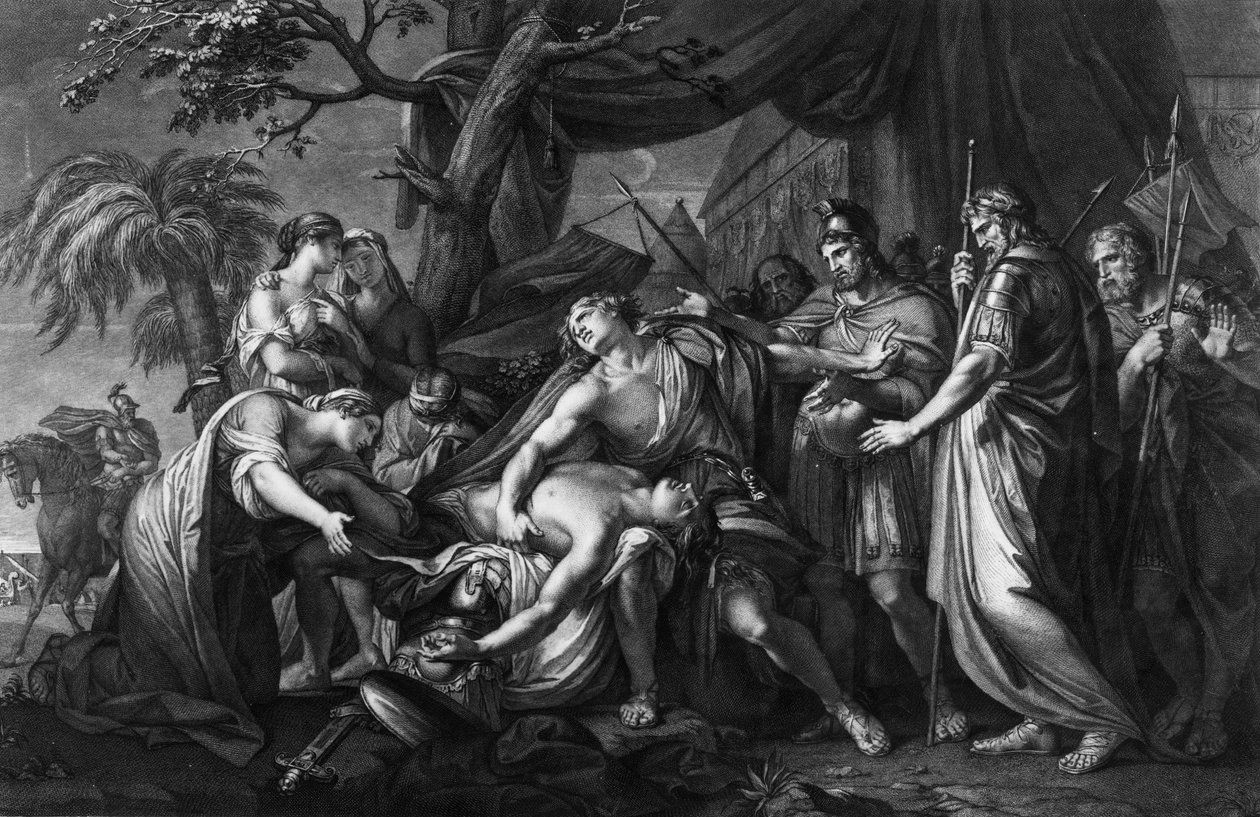 1260x817 Achilles laments the death of Patroclus, engraved by Domenico Cunego, 1764