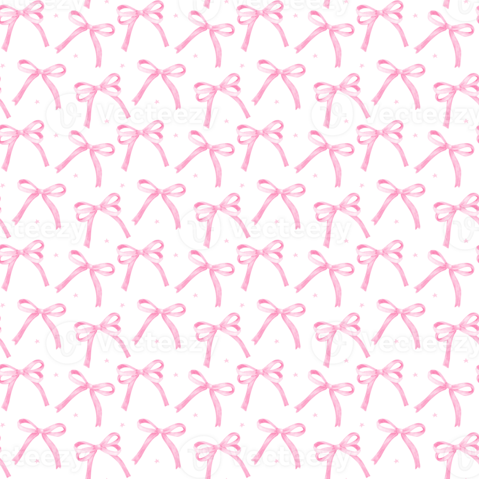 980x980 Pink Coquette pattern seamless pink ribbon bow Preppy repeat transparent background. 46789765 PNG