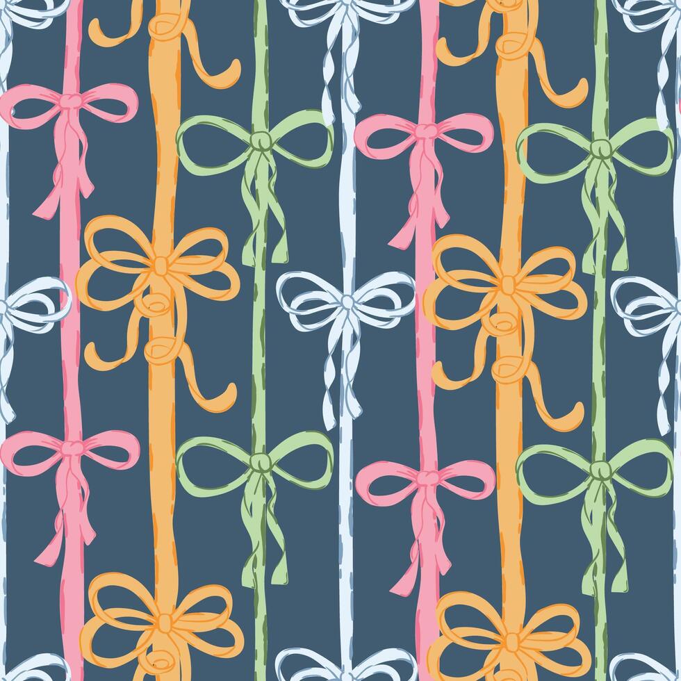980x980 Preppy bows seamless pattern. coquette bow knots ribbon background for fabric, wallpaper, wrapping
