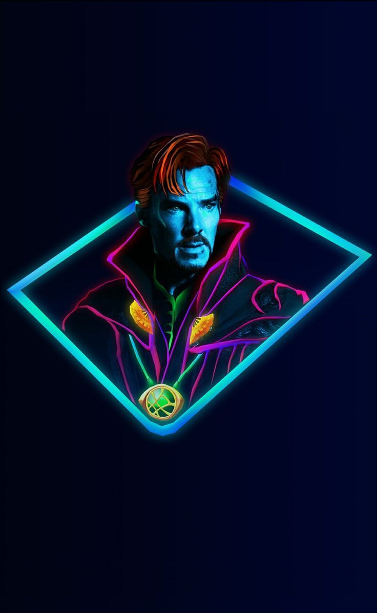 736x1196 Doctor Strange:Marvel Neon Wallpaper