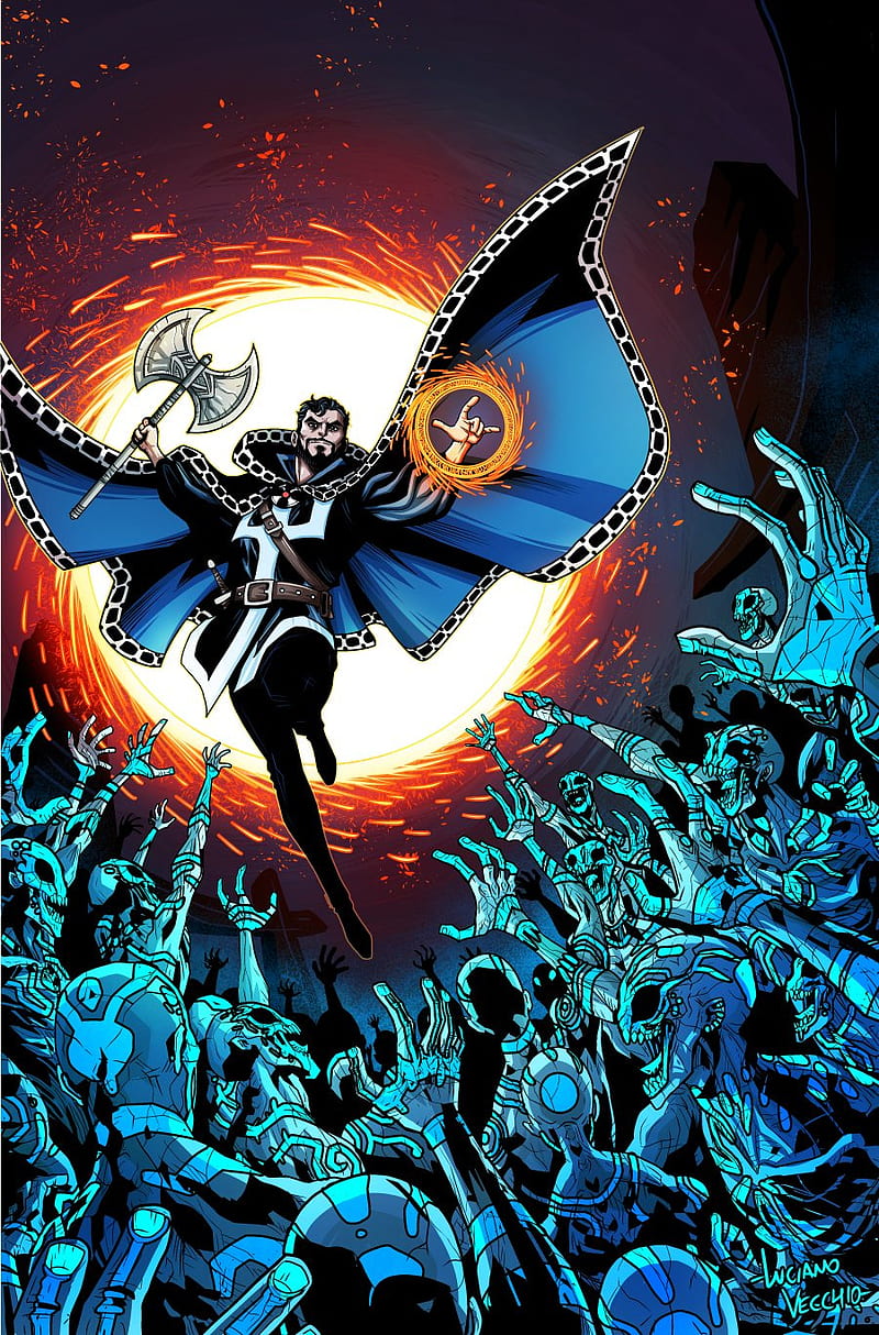 800x1214 Dr Strange, black, blue, logo, magic, maze, real, technology, HD phone wallpaper