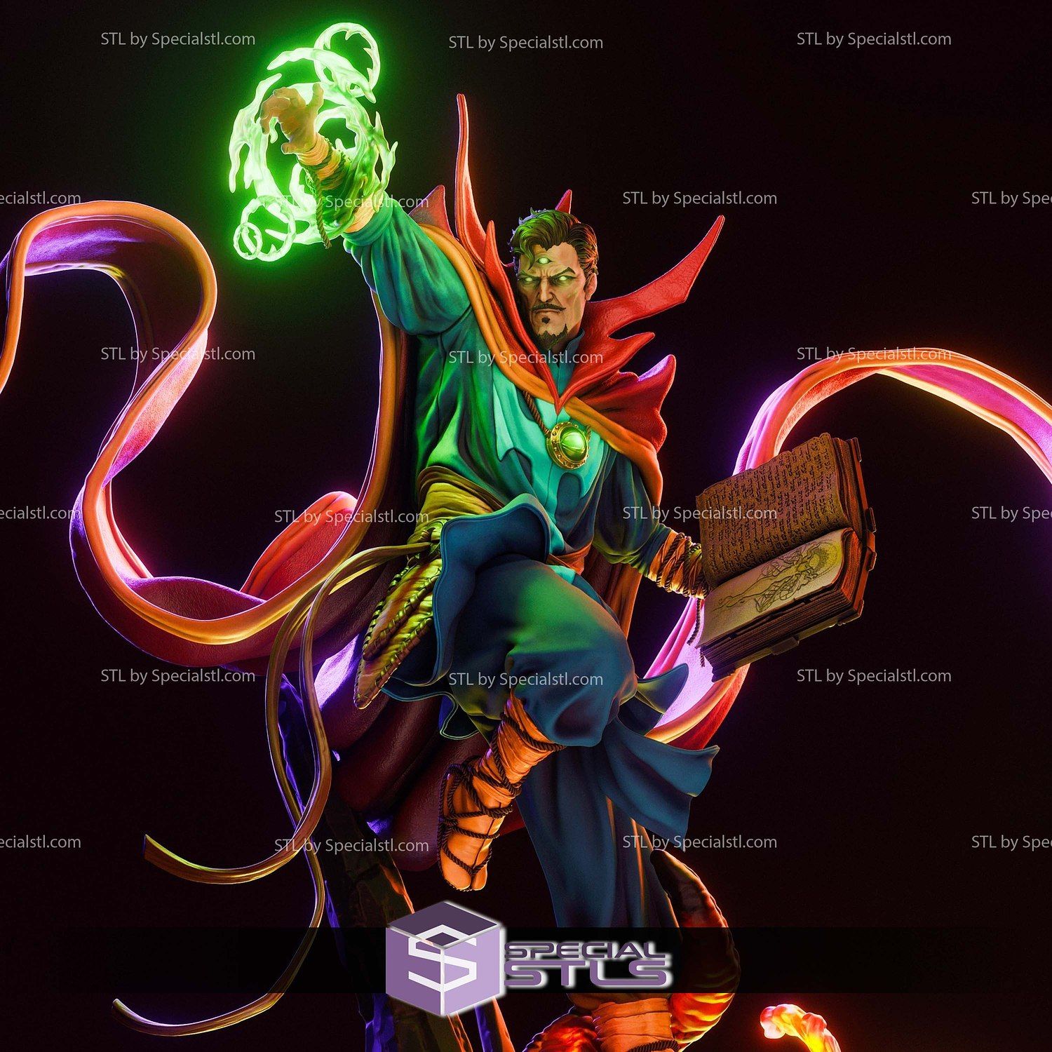 1500x1500 Doctor Strange Comics in Action STL Files