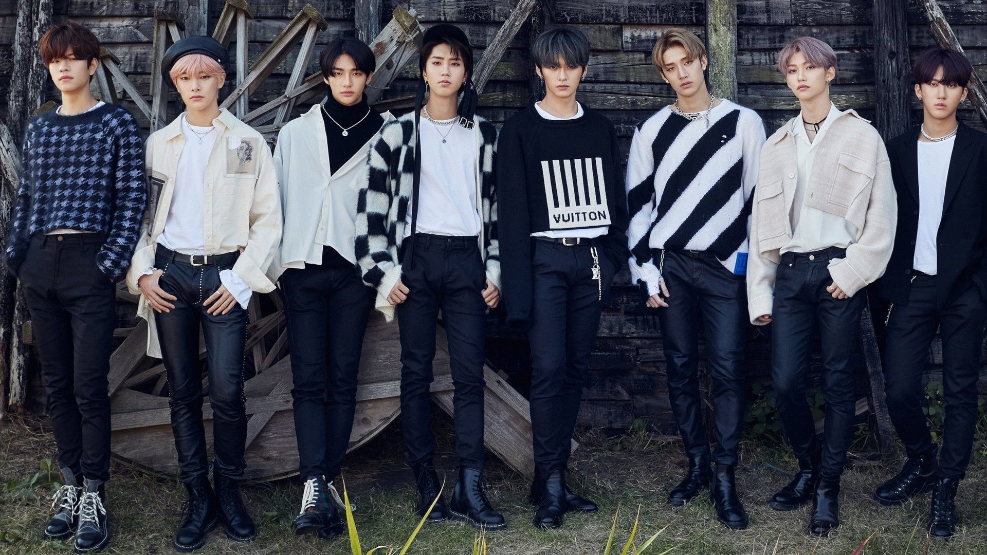 1920x1080 Hyunjin Lee Know Han Woojin Seungmin Felix Bang Chan I.N Changbin HD Stray Kids Wallpaper