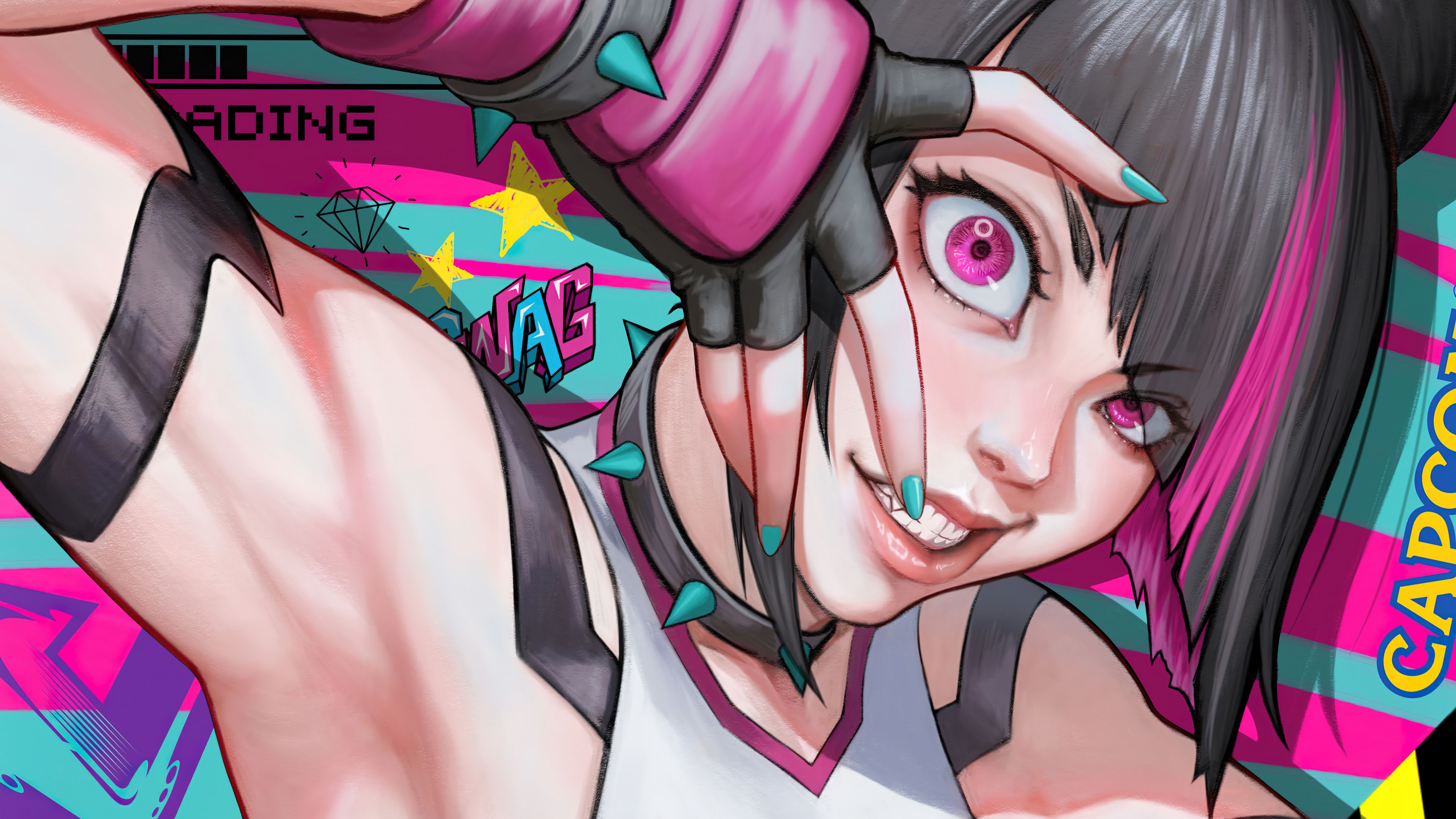 3840x2160 4K Ultra HD Juri Street Fighter Wallpaper