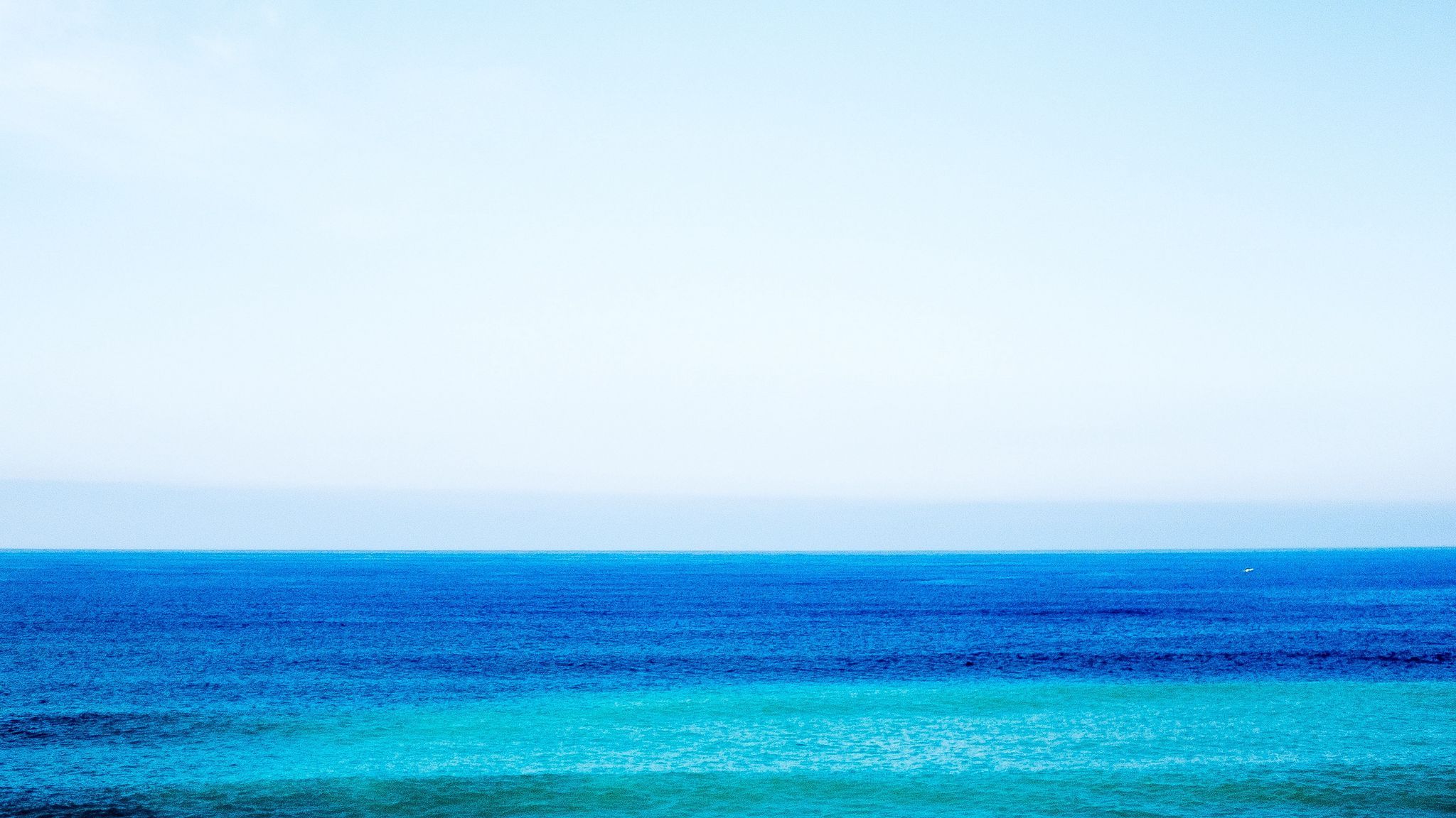 2048x1152 Download wallpaper 2048x1152 sea, horizon, sky, blue ultrawide monitor HD background