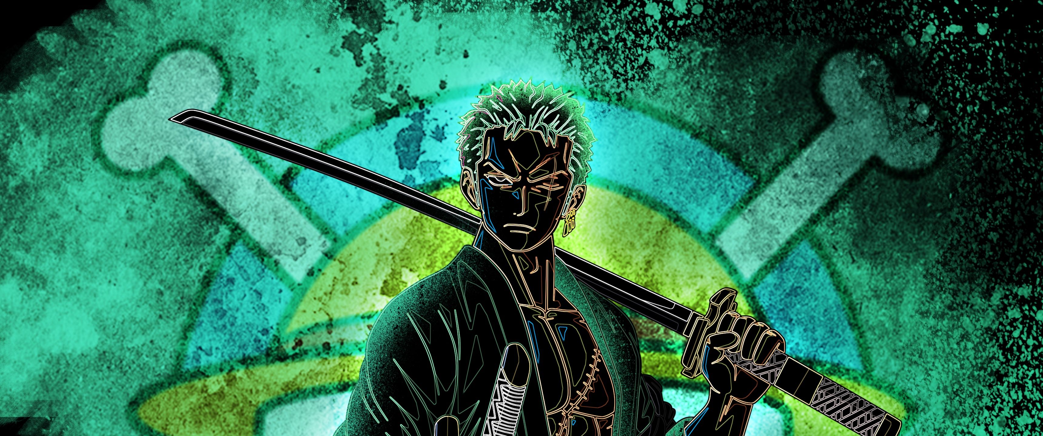 3440x1440 One Piece Wallpaper 4K, Roronoa Zoro, Straw Hat Pirates