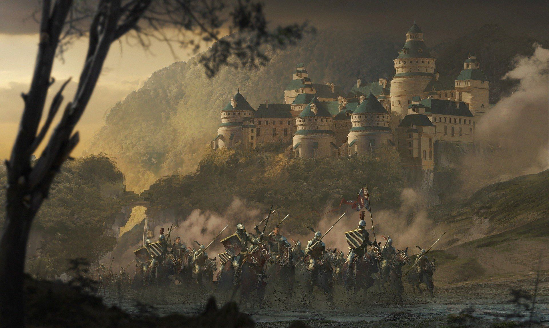 1920x1150 Fantasy Knight Castle Wallpaper