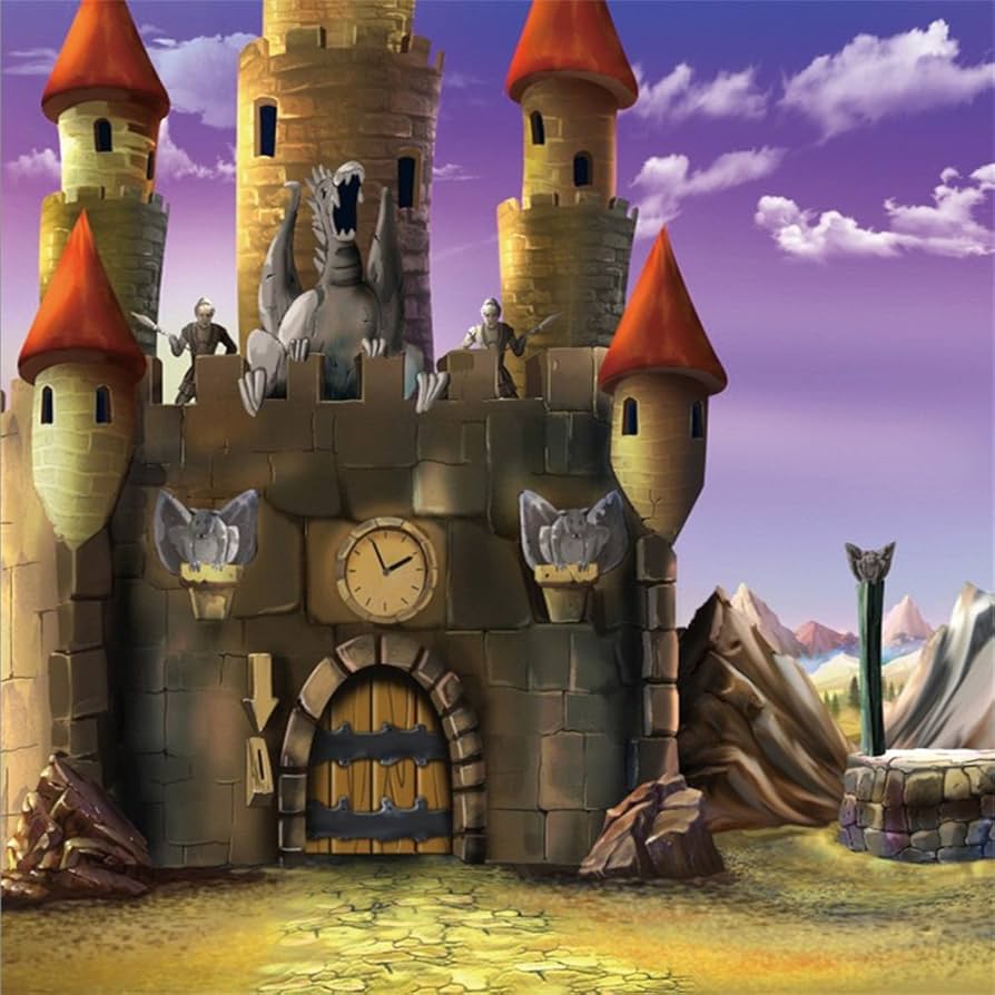 894x894 Amazon.com : LFEEY 6x6ft Cartoon Castle and Knight Photo Backdrop Fairy Tale Medieval Knights Guard Fortress Photography Background for Boys Gilrs Kids Birthday Party Decoration Wallpaper