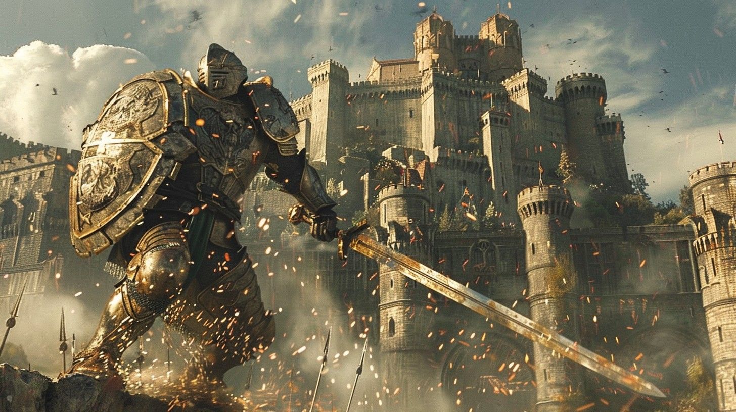 1456x816 Free Epic Castle Siege Image, Armor, Castle