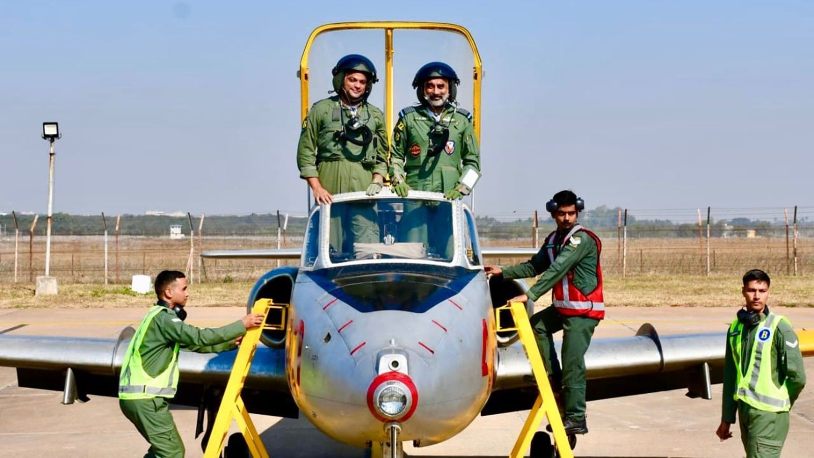 1600x900 In a first, Air Force Chief Amar Preet Singh flies, leads Kiran formation at combined graduation parade of newly commissioned officers. India News Indian Express