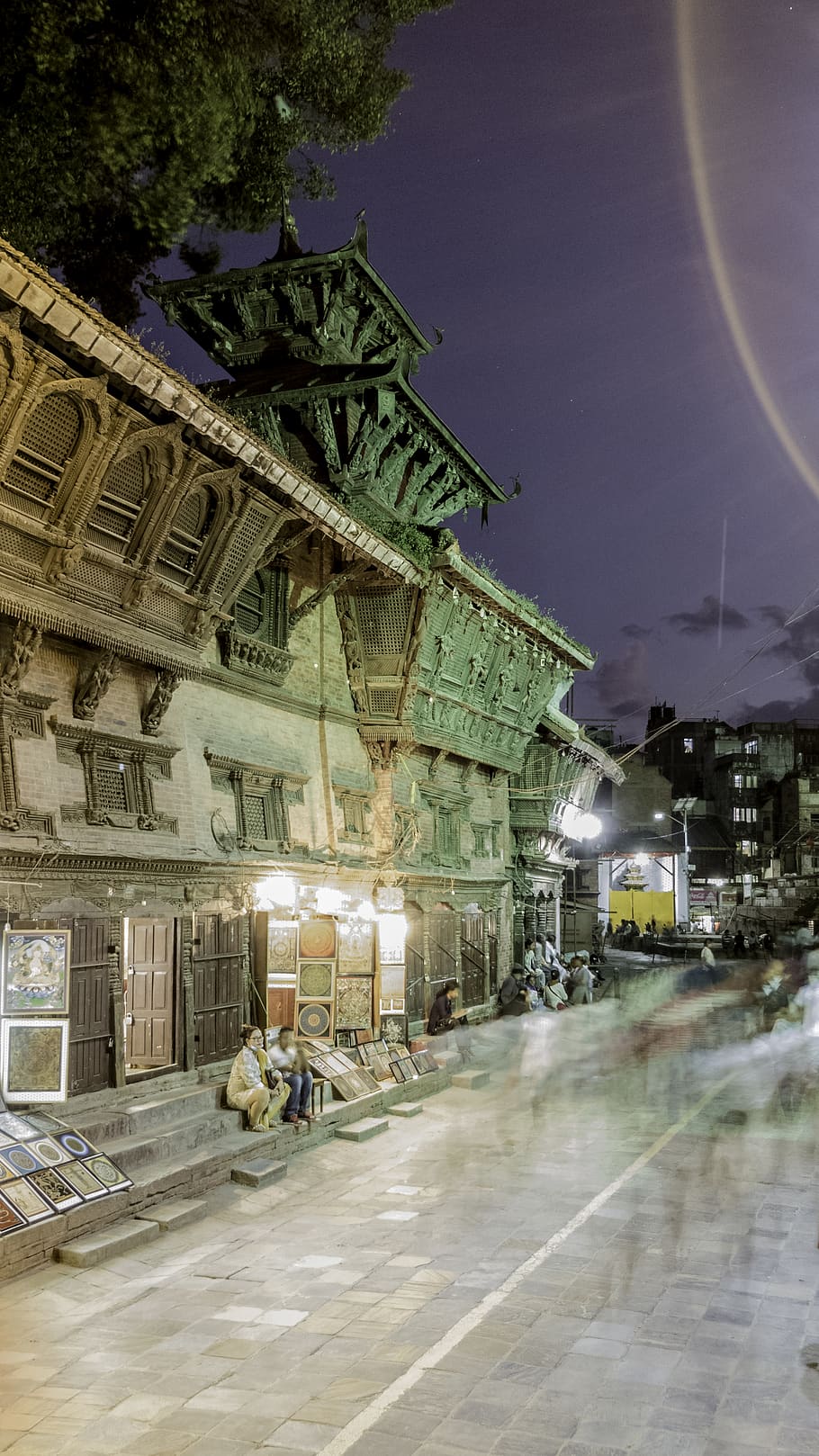910x1618 nepal, काठमाडौँ, hanuman dhoka durbar museum, hanuman dhoka, basantapur, kathmandu, historical, night