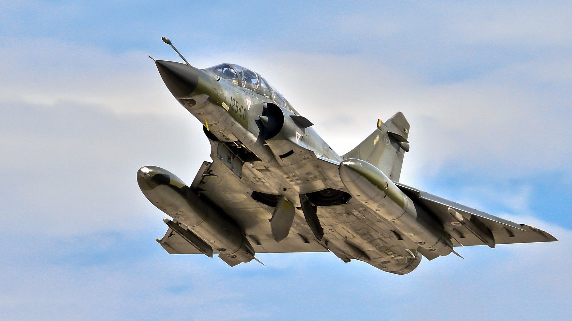 1920x1080 Grey fighter plane, French Air Force, Armée de l'air, Dassault Mirage 2000N HD wallpaper