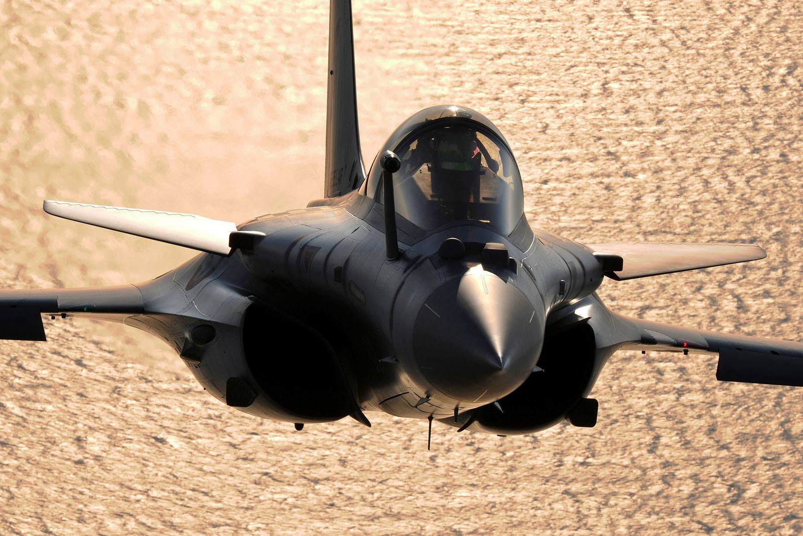 1600x1067 Black and gray jet, Dassault Rafale, French Air Force, jet fighter, sea HD wallpaper