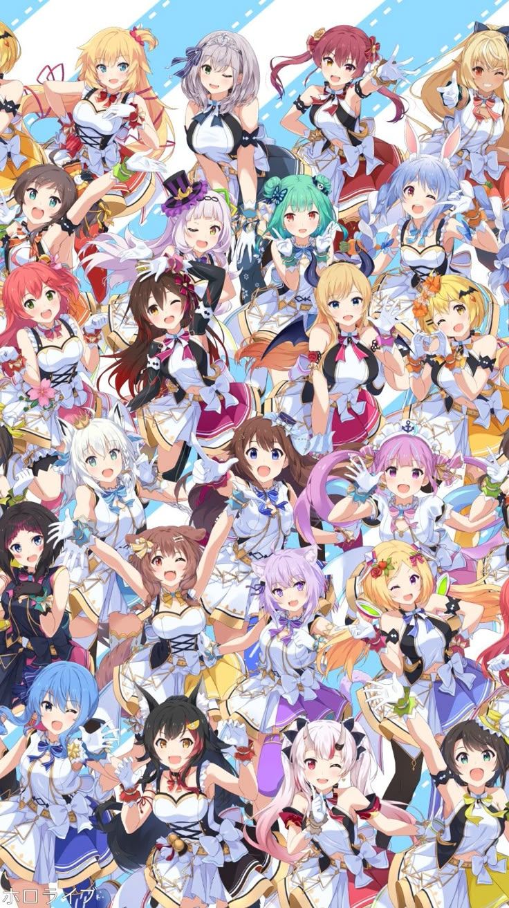 736x1313 Hololive vtubers wallpaper
