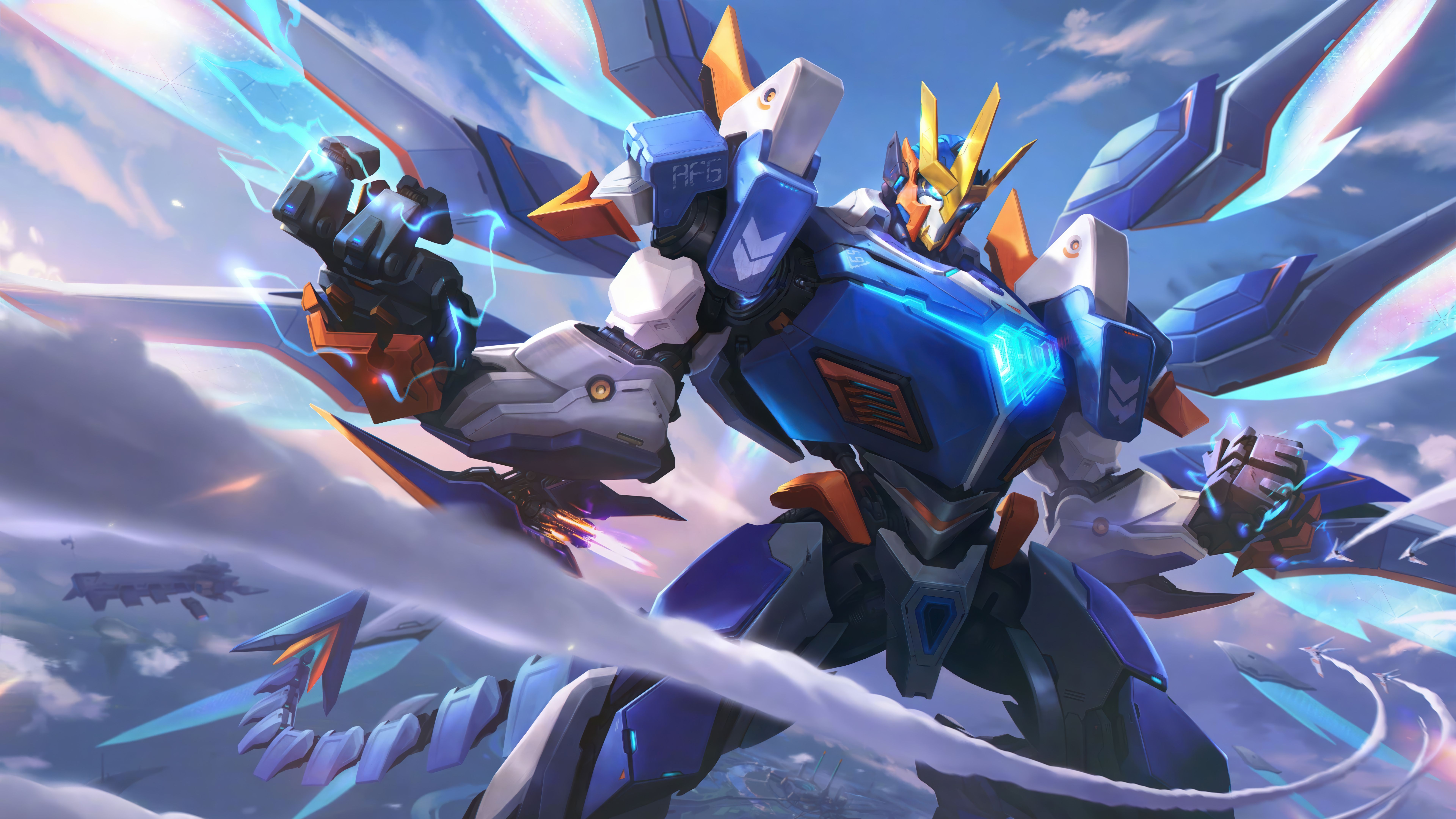 7680x4320 Galio Aegis Frame LoL Skin Splash Art Wallpaper 4K 8K HD PC