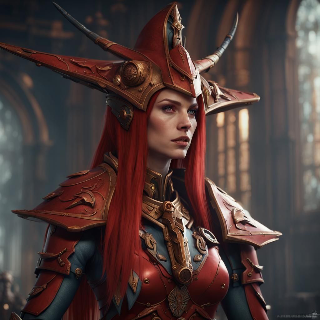 1024x1024 Eldar Farseer Woman in Warhammer 000 Universe