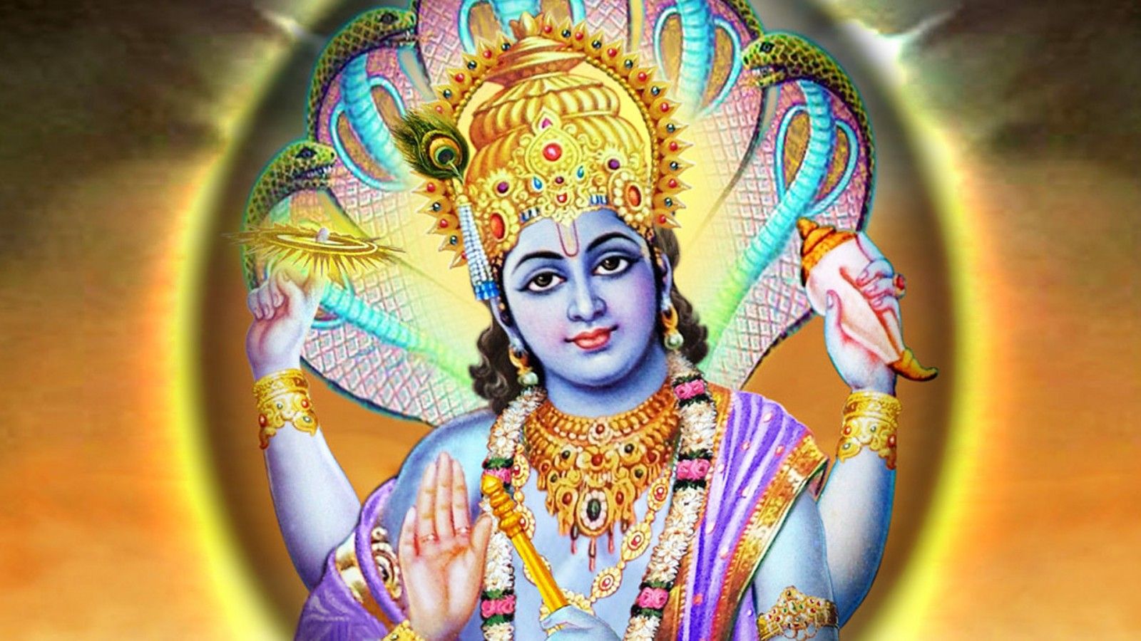 1600x900 Sri Maha Vishnu HD God Wallpaper