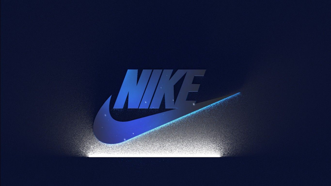 1366x768 Blue 3D CGI Digital Art Nike HD Nike Wallpaper