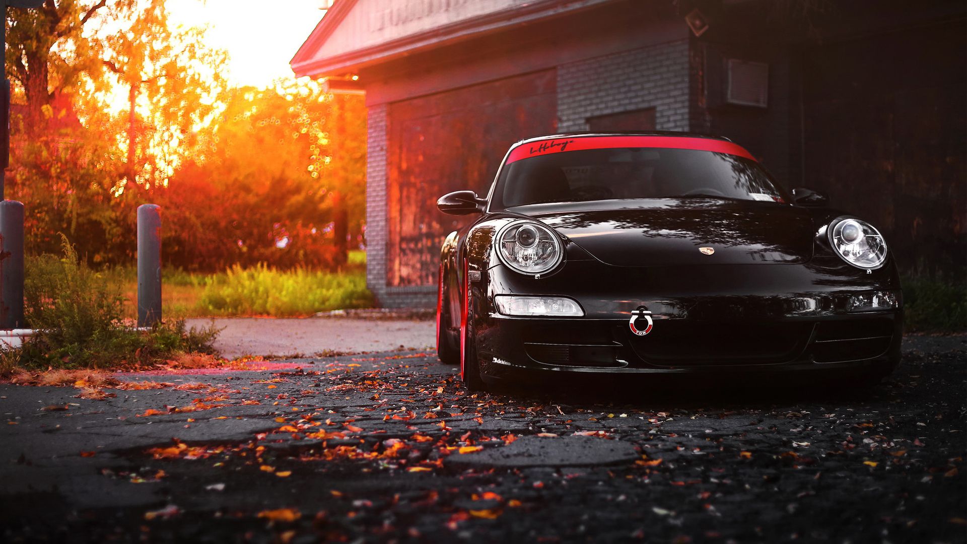 1920x1080 Dark Porsche Wallpaper