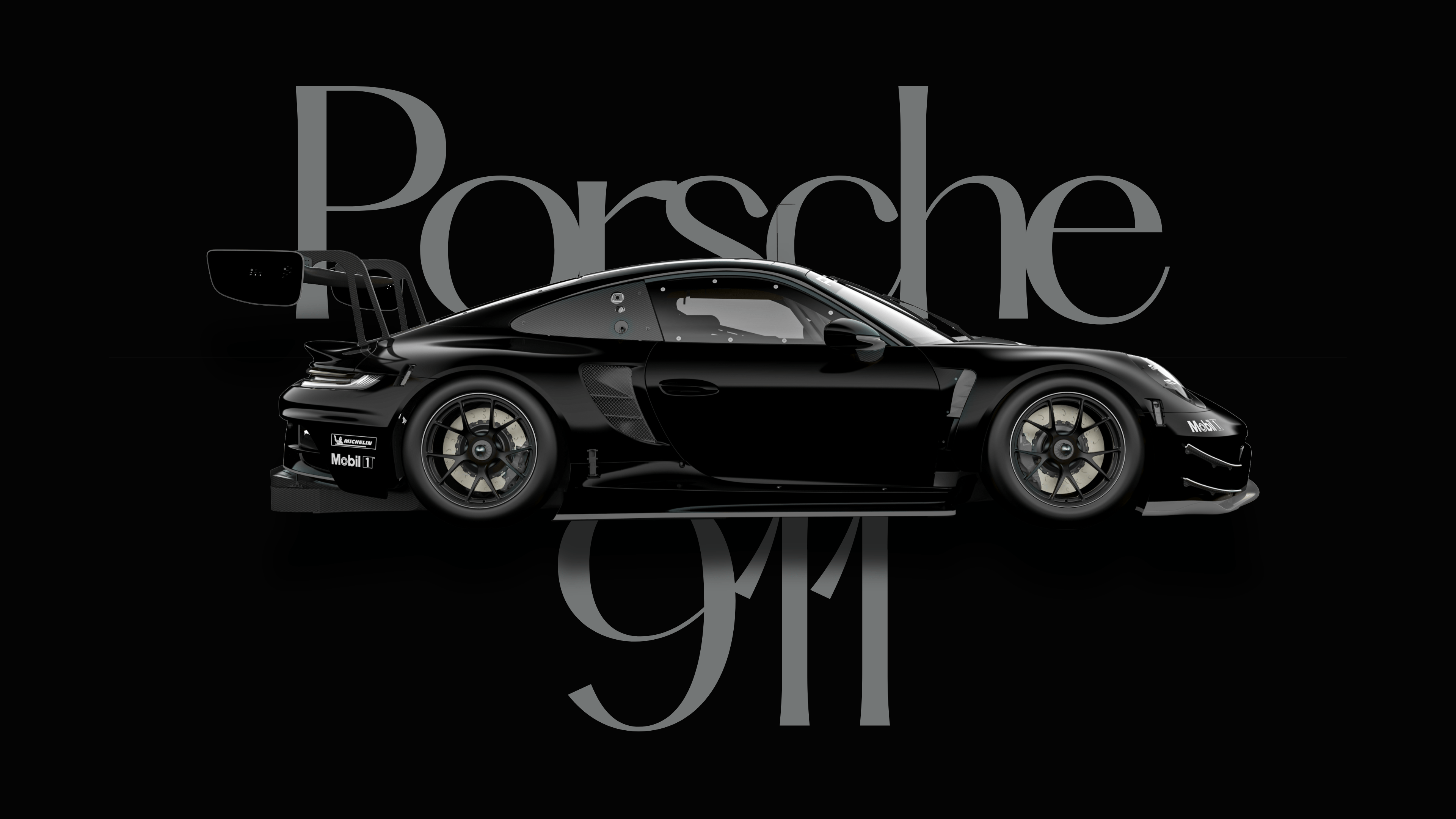 3840x2160 Porsche 911 GT3 RS (made using Canva) - [3840 x 2160]