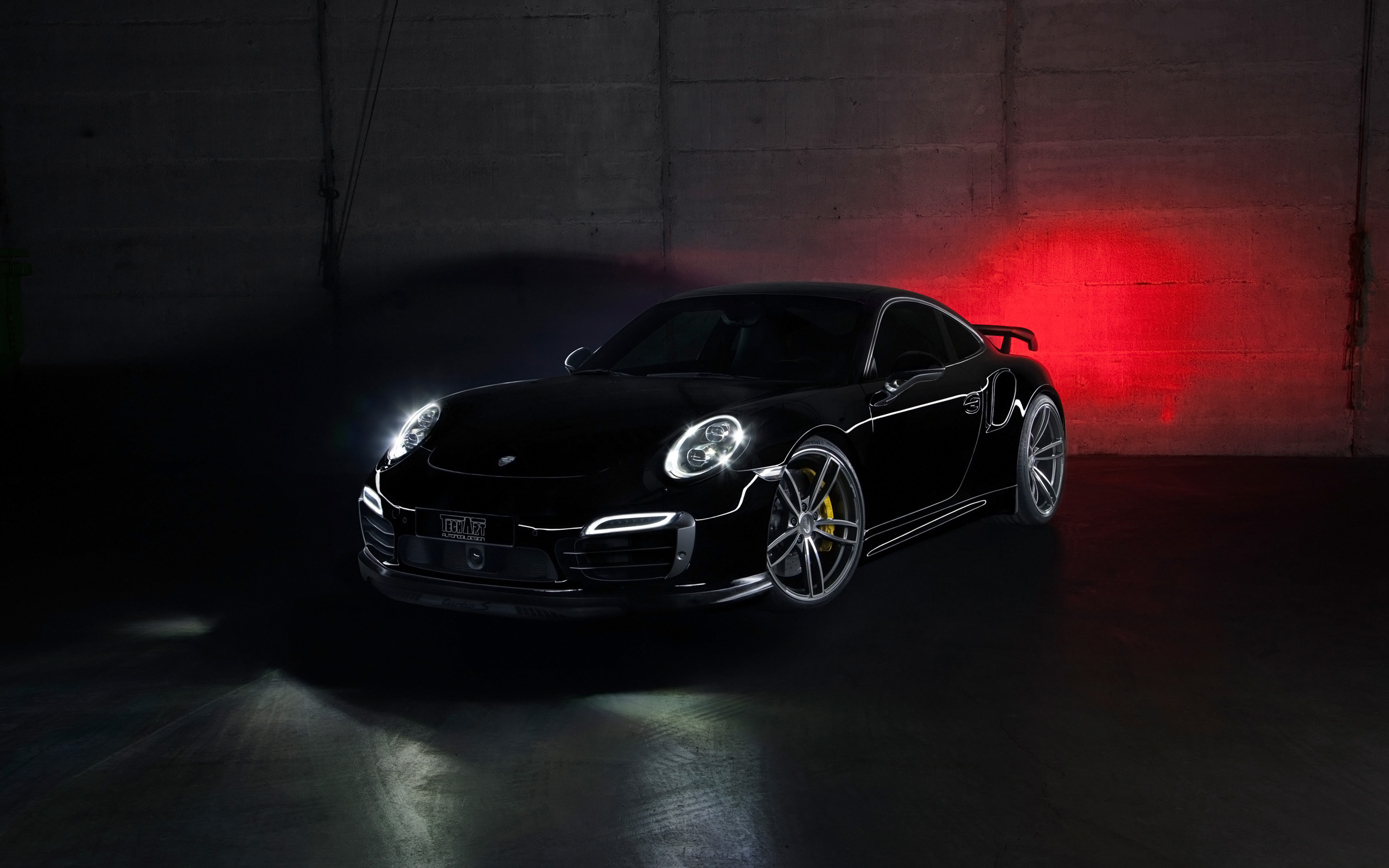 2560x1600 Wallpaper car, Porsche, black, tuning, Turbo, rechange, TechArt for mobile and desktop, section porsche, resolution 2560x1600