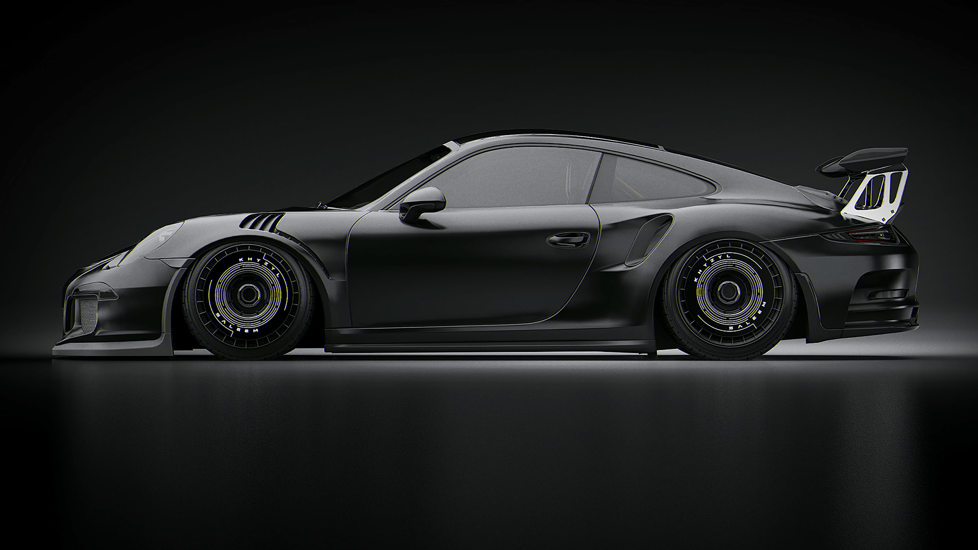 1920x1080 Black Porsche 911 Wallpaper