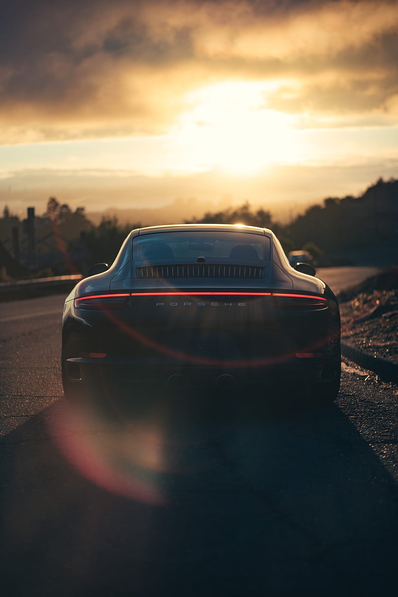 800x1200 Porsche, headlight, back view, supercars, Vehicle, HD phone wallpaper