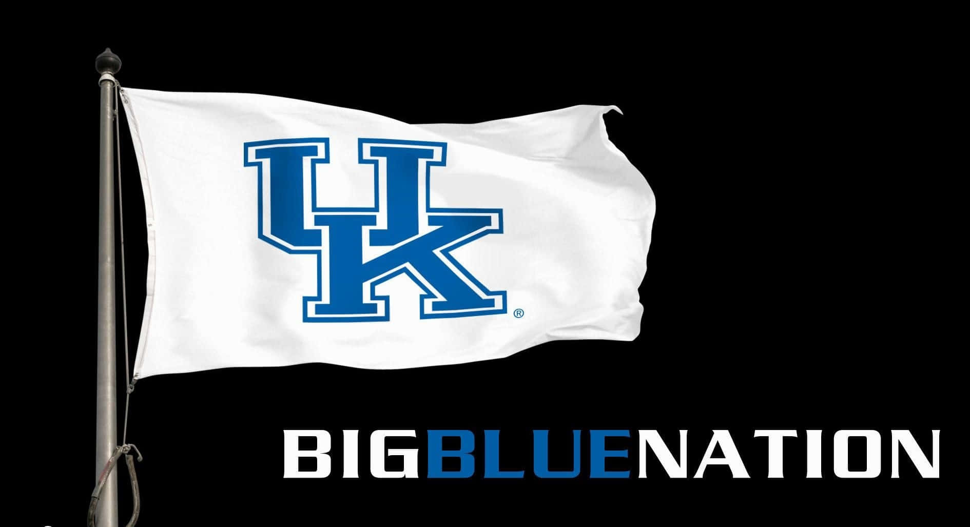 1890x1027 Download Kentucky Wildcats Big Blue Nation Flag Wallpaper