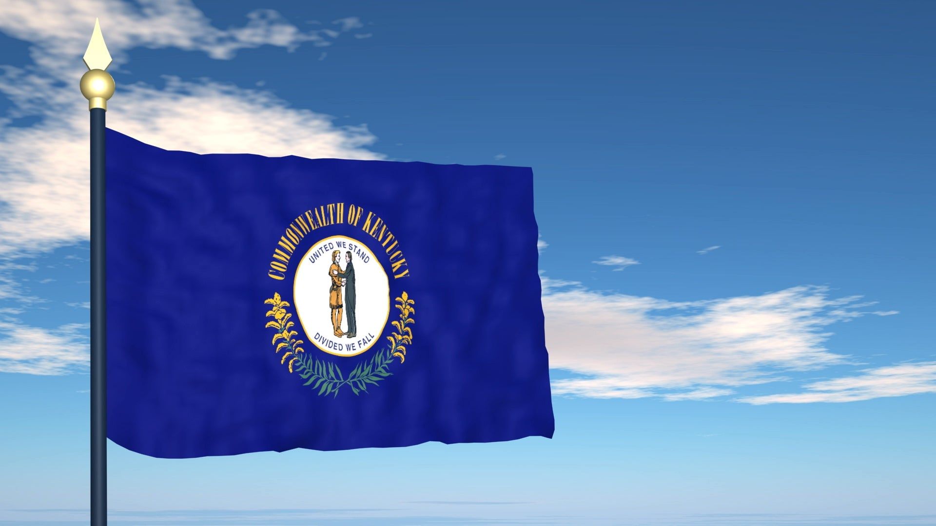 1920x1080 Kentucky State Flag. Nylon or Poly 2' x 3' / Nylon