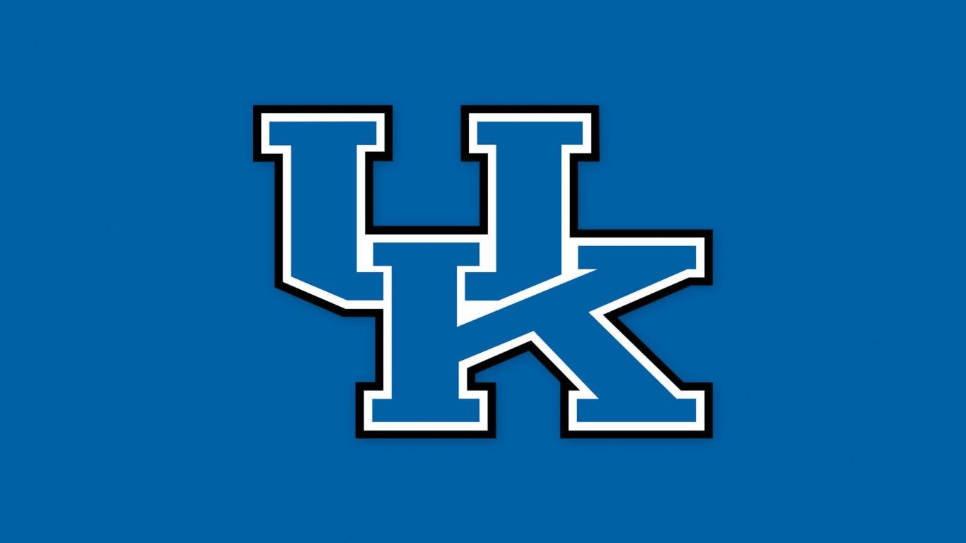 1366x768 Flag of Kentucky Wildcats sports team, drawing free image download