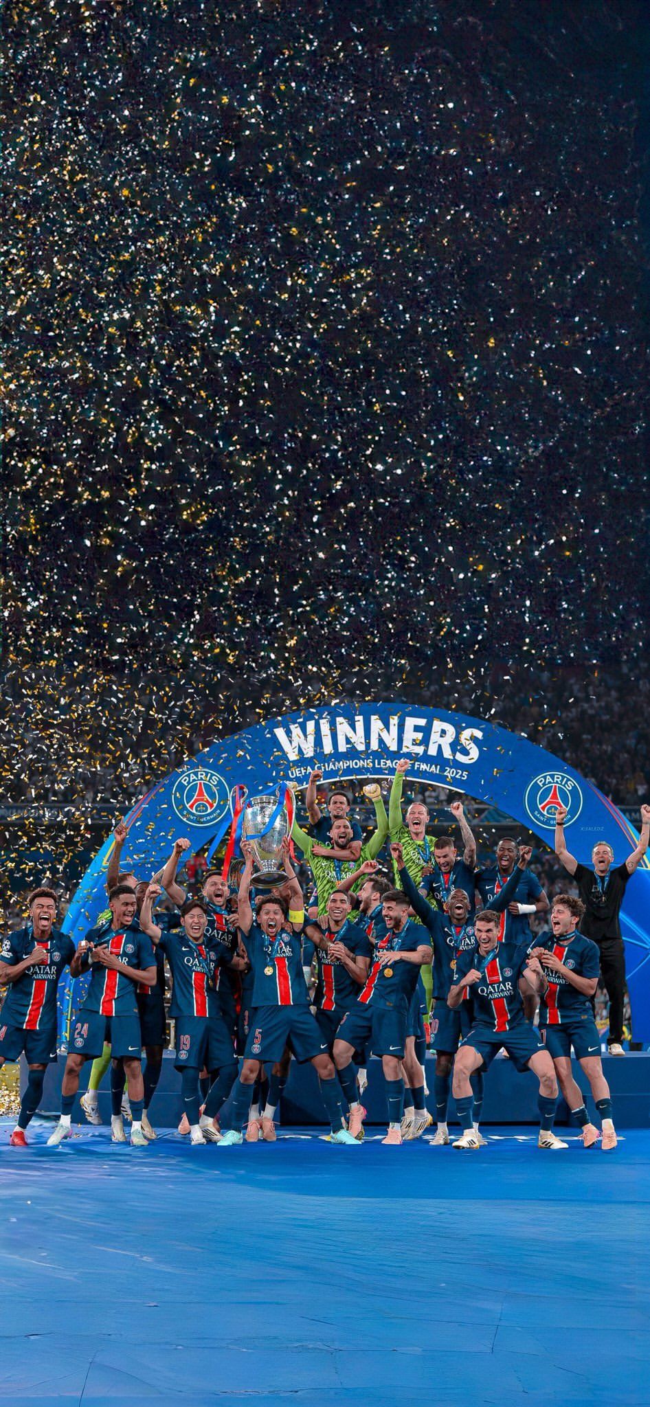 946x2048 PSG Hypothical 2025 Champions League Celebration Football Wallpaper