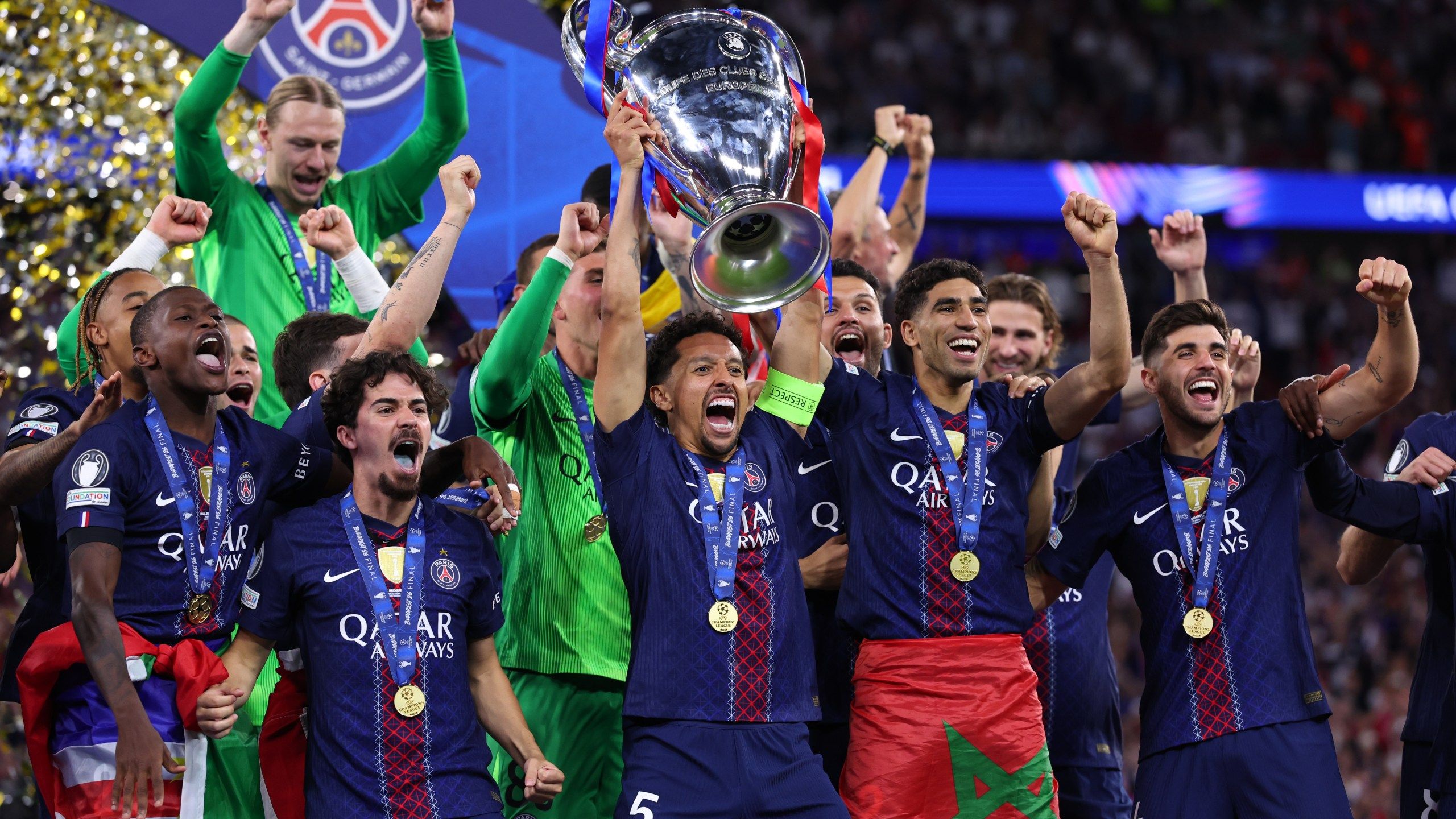 2560x1440 PSG Wins Champions League After Penalty Shootout Win