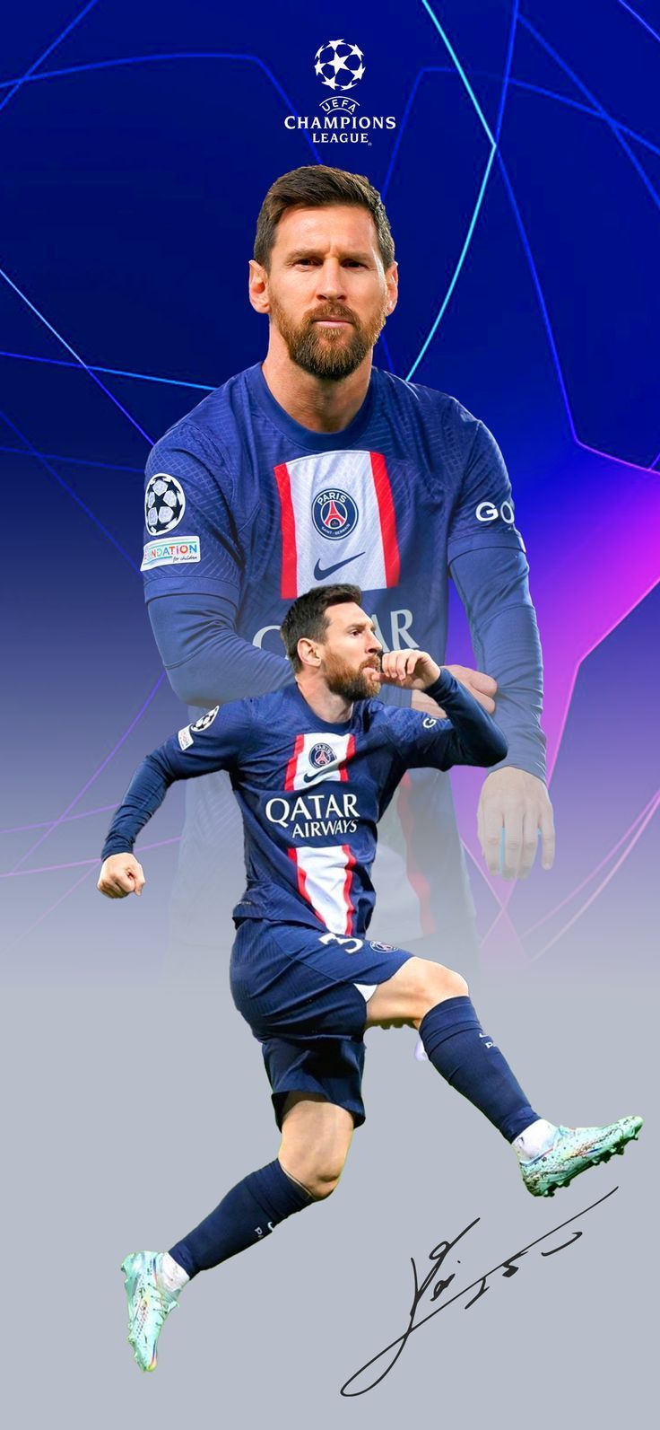 736x1593 Lionel Messi PSG Champions League 2022