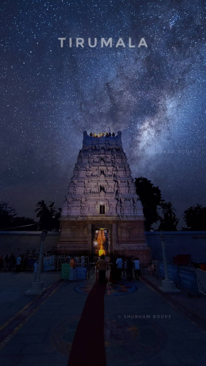 720x1280 Download Tirupati Balaji Galaxy Temple Wallpaper