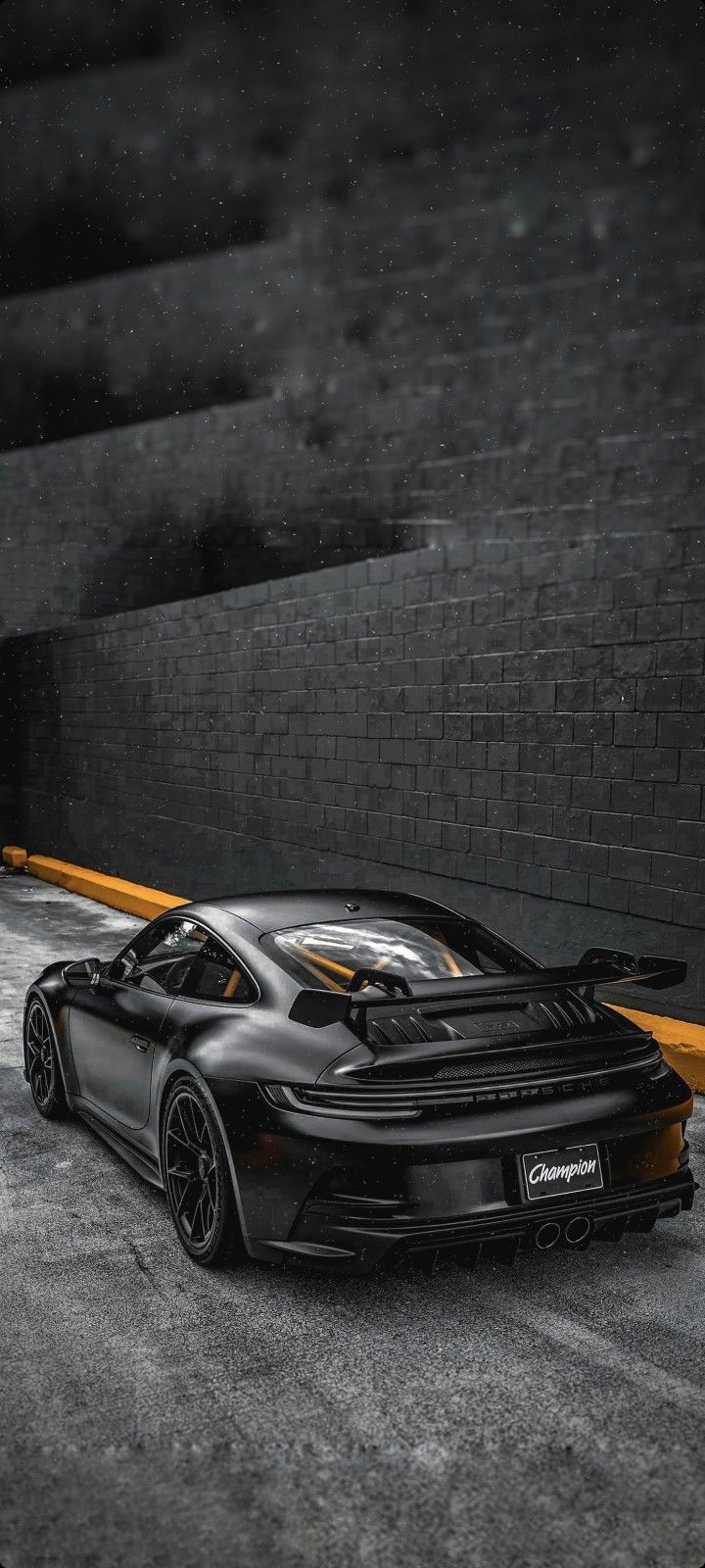 720x1600 Black Sports Car. Car Wallpaper. Cayman porsche, Porsche Black car wallpaper