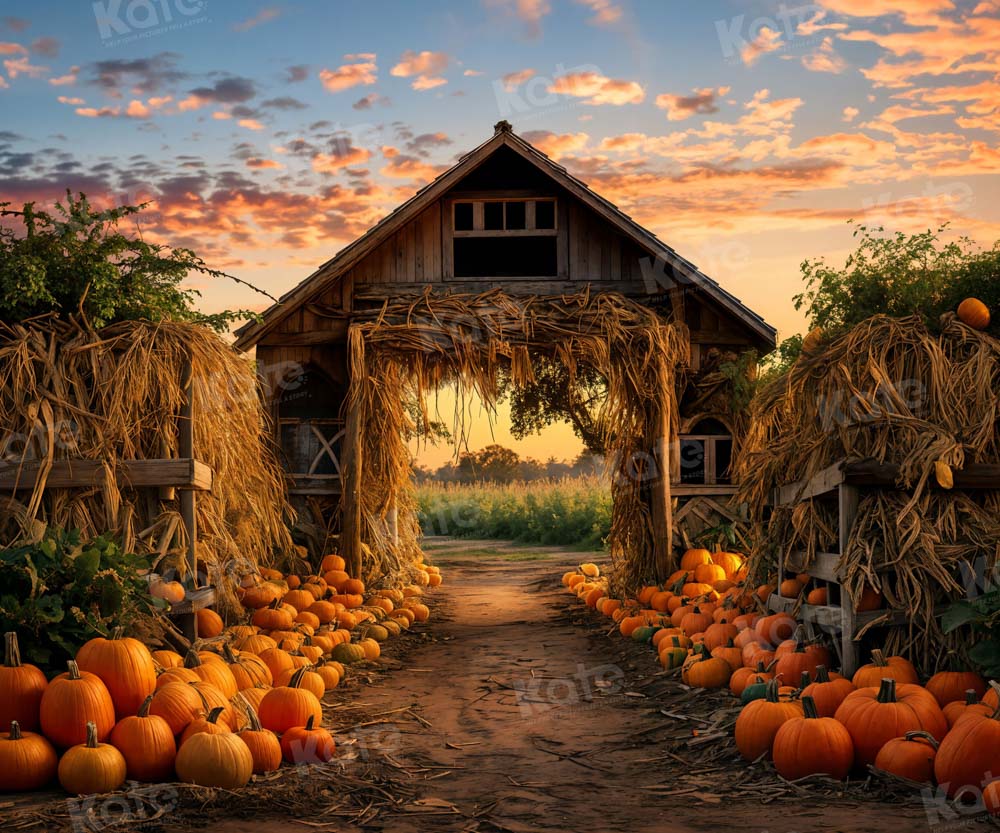 1000x833 Kate Fall Pumpkin Farm Printed Backdrop for Photography