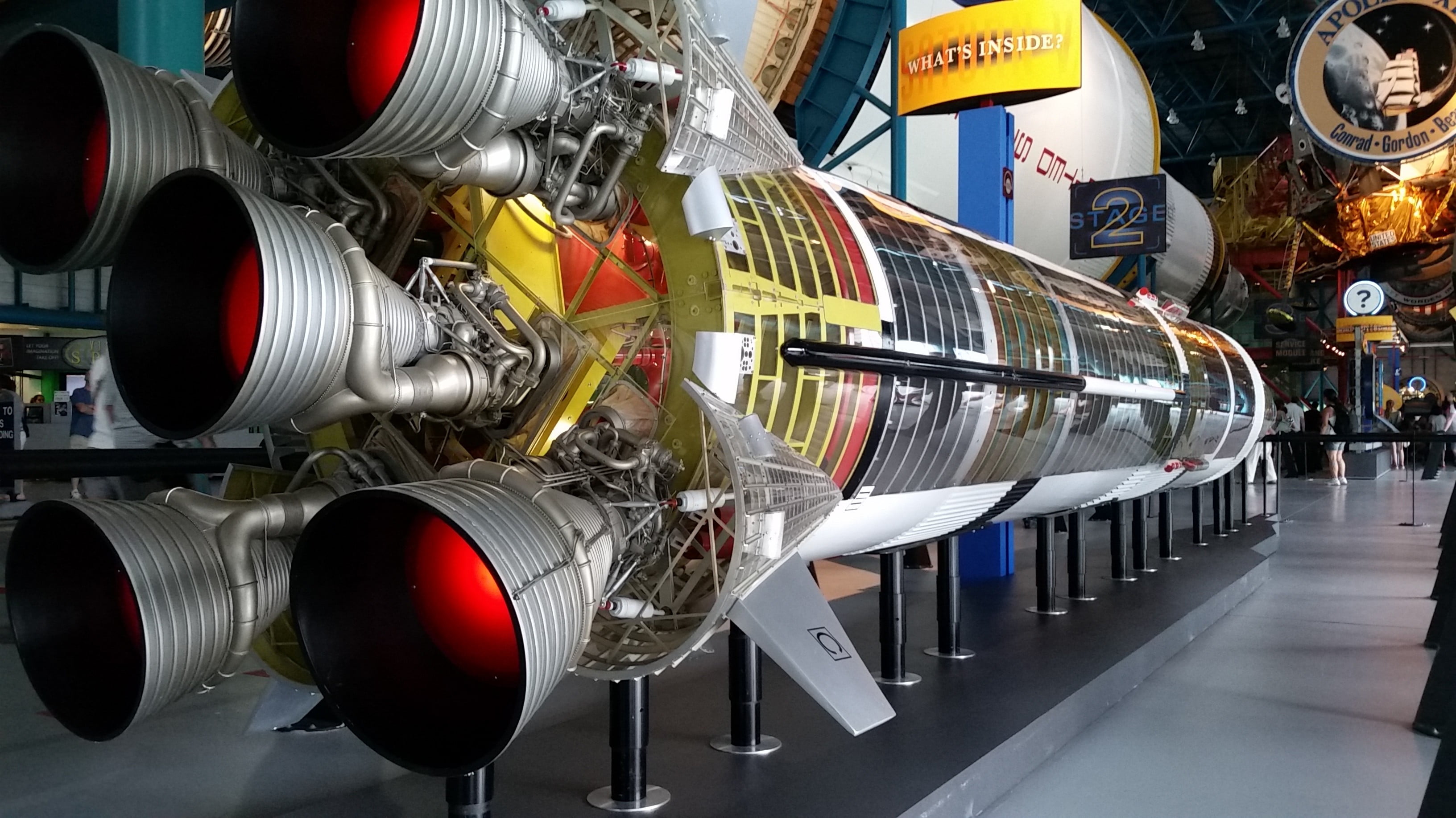 3264x1836 White and blue space shuttle, NASA, Florida, technology, museum HD wallpaper