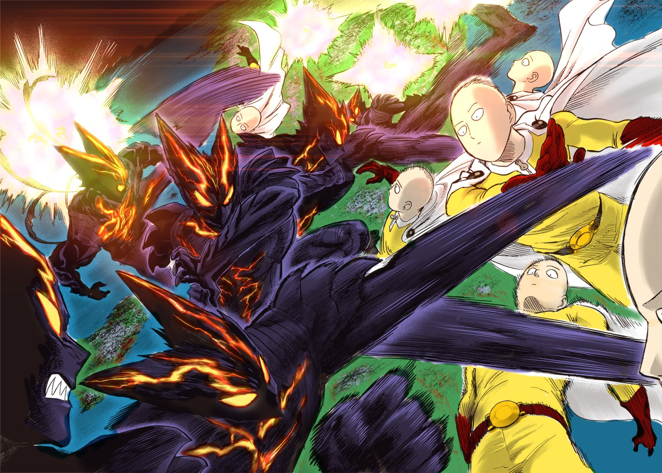 2294x1640 Garou vs Saitama coloring