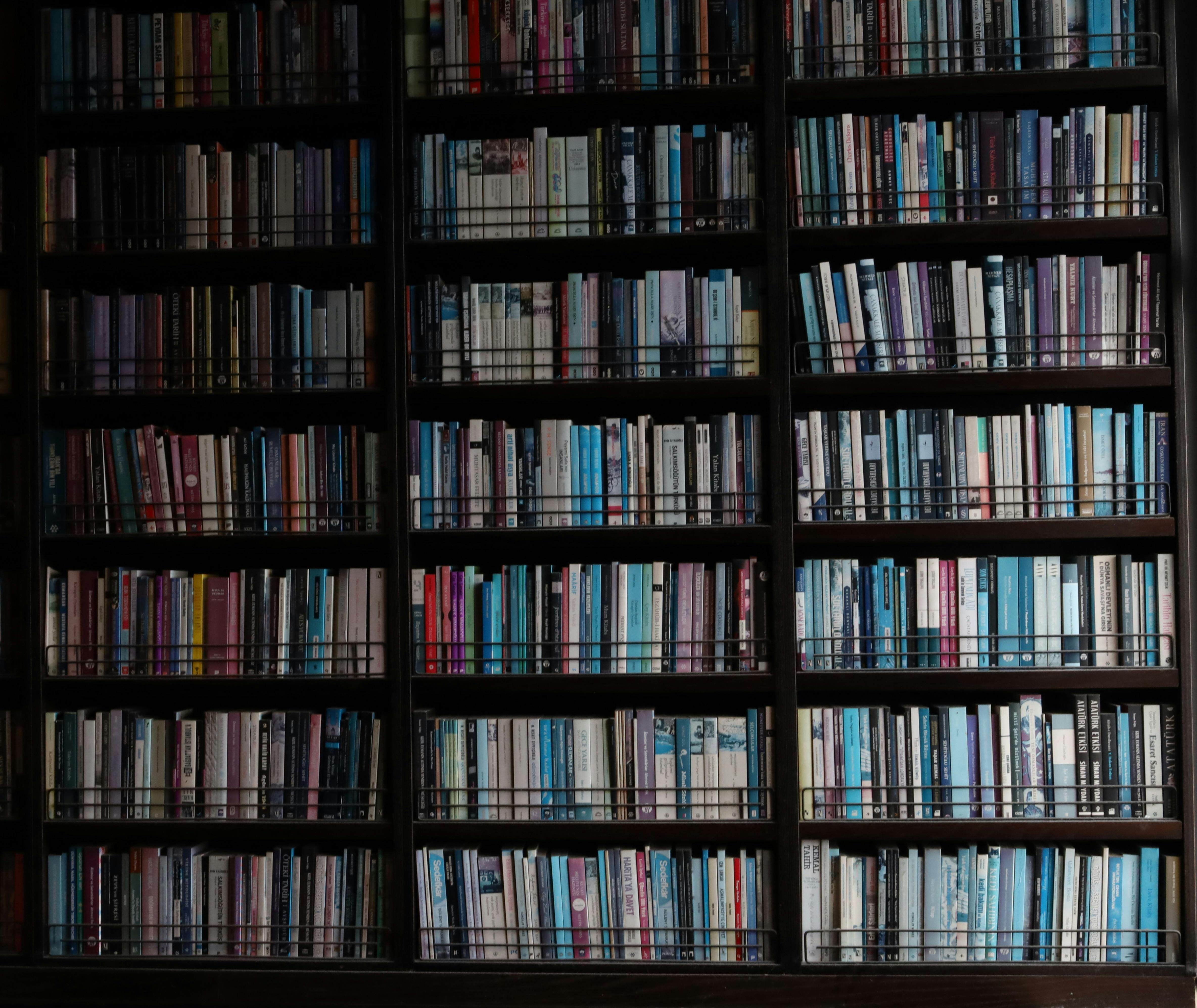 4737x3989 Books in Black Wooden Book Shelf · Free