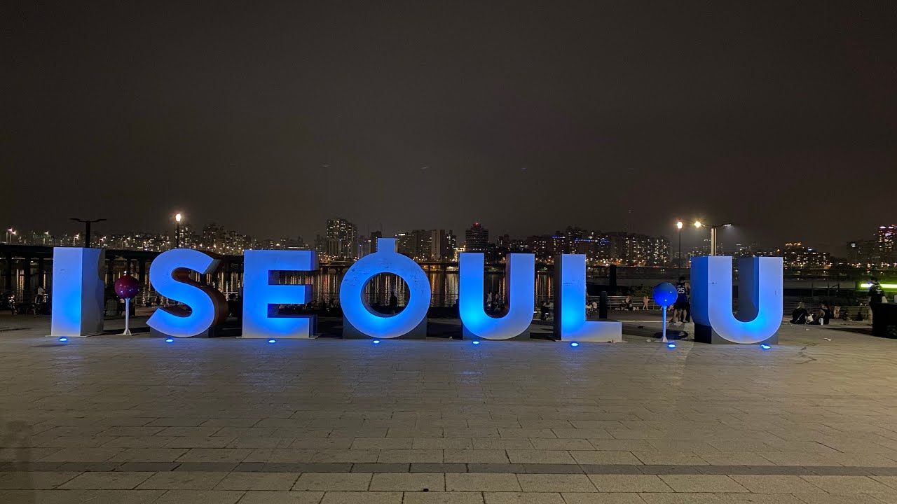 1280x720 여의도 한강 공원 Hangang River park night view