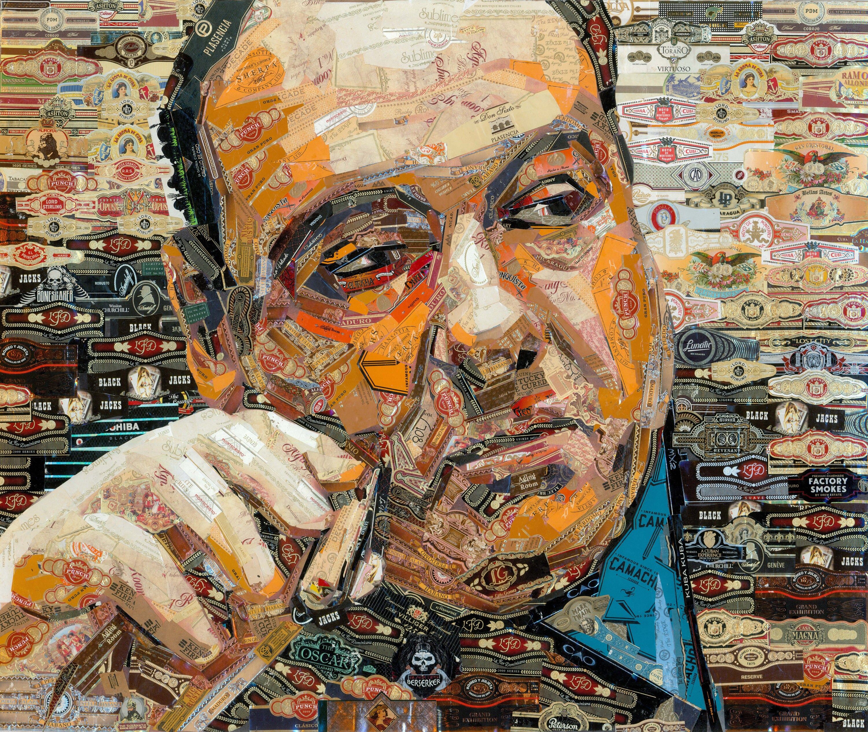 3000x2529 Cigar Art Band Collage Tony Soprano